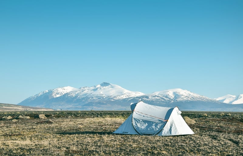 Camping in the wilderness